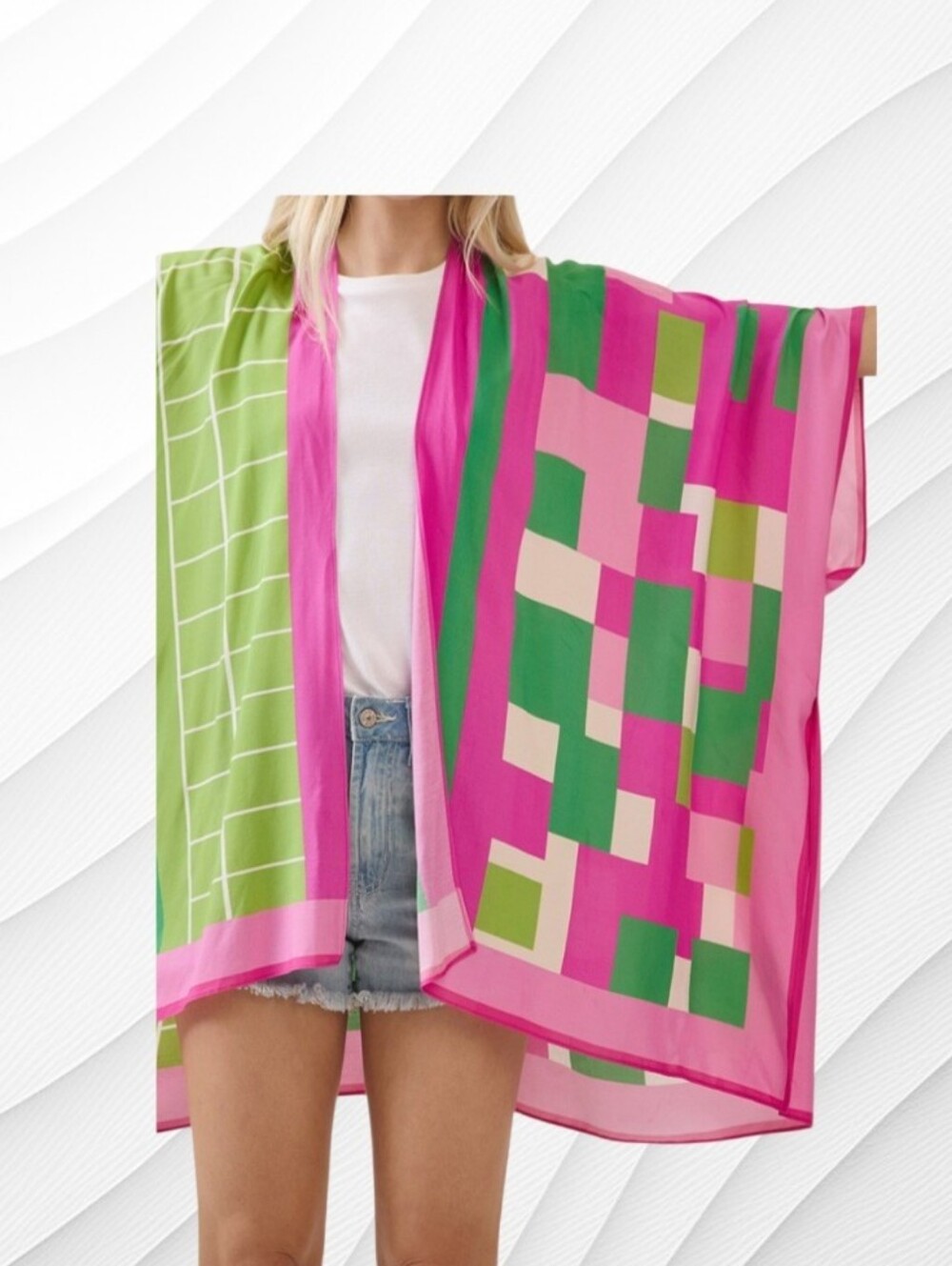 Geometric Pattern Kimono - Picture 3 of 11